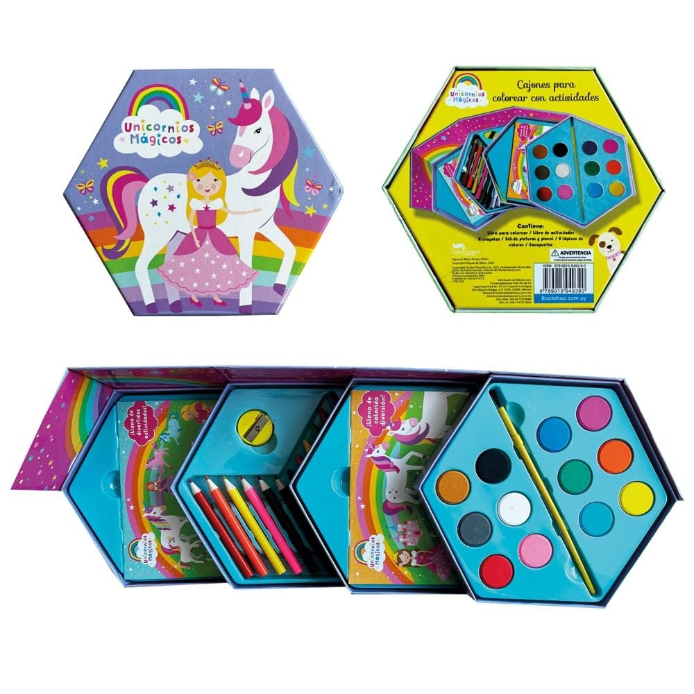 UNICORNIOS MAGICOS ( CAJA HEXAGONAL)