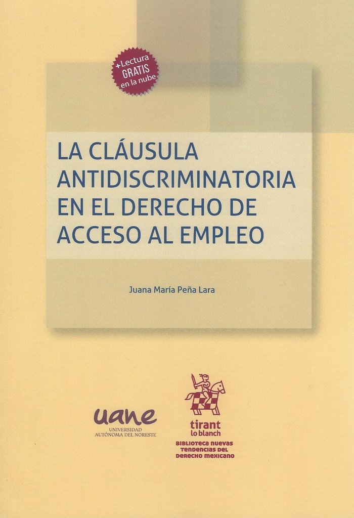 9788413784564.jpg LA CLÁUSULA ANTIDISCRIMINATORIA EN EL DERECHO DE ACCESO AL EMPLEO