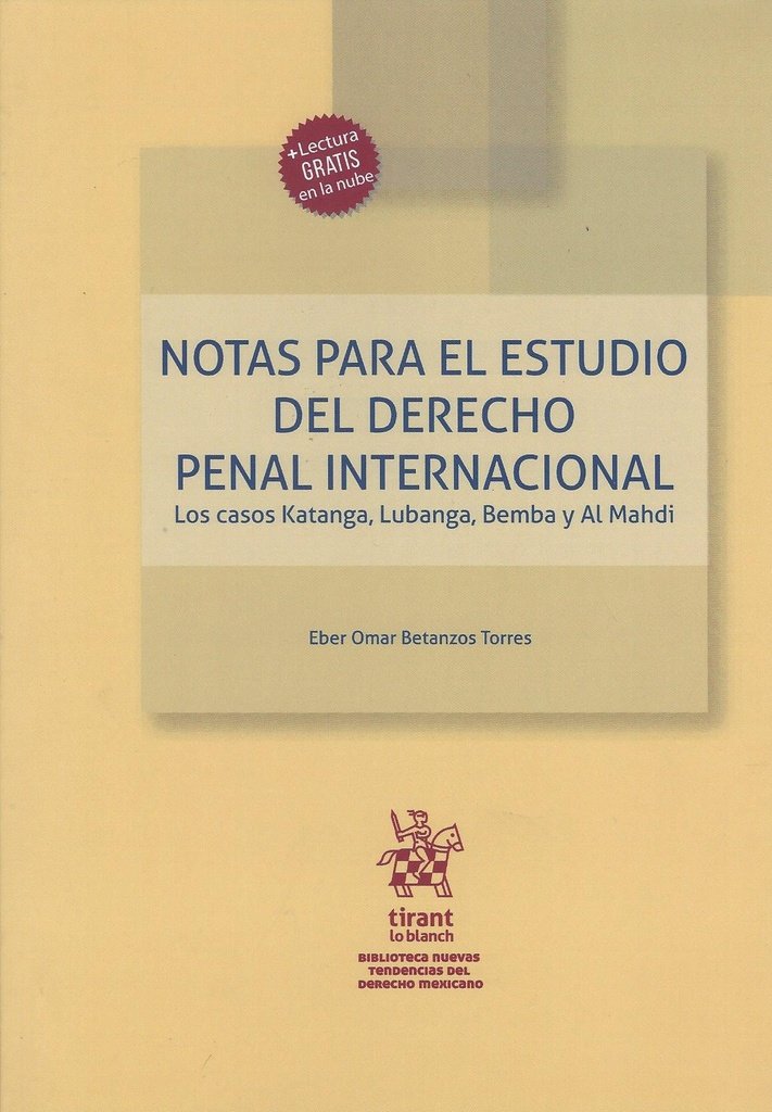 9788413784885-1.jpg NOTAS PARA EL ESTUDIO DEL DERECHO PENAL INTERNACIONAL.