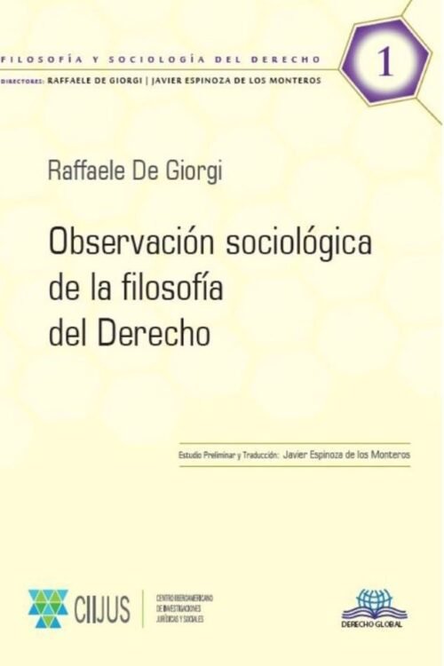 OBSERVACION SOCIOLOGICA DE LA FILOSOF¡A DEL DERECHO